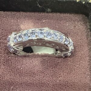 Elegant 925 Silver and Blue Tanzanite Women's Ring